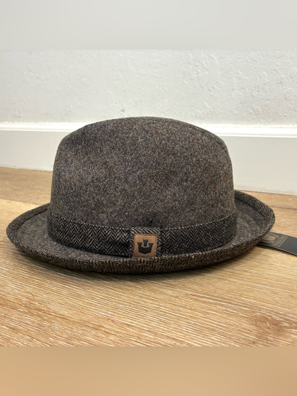 Goorin Brothers Hat Brown Tweed Fedora Moon Lambswool 100% Wool L
Made in UK